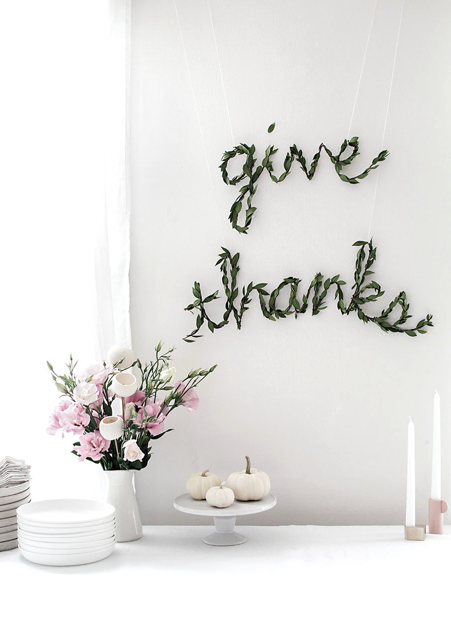 DIY Give Thanks Greenery Garland