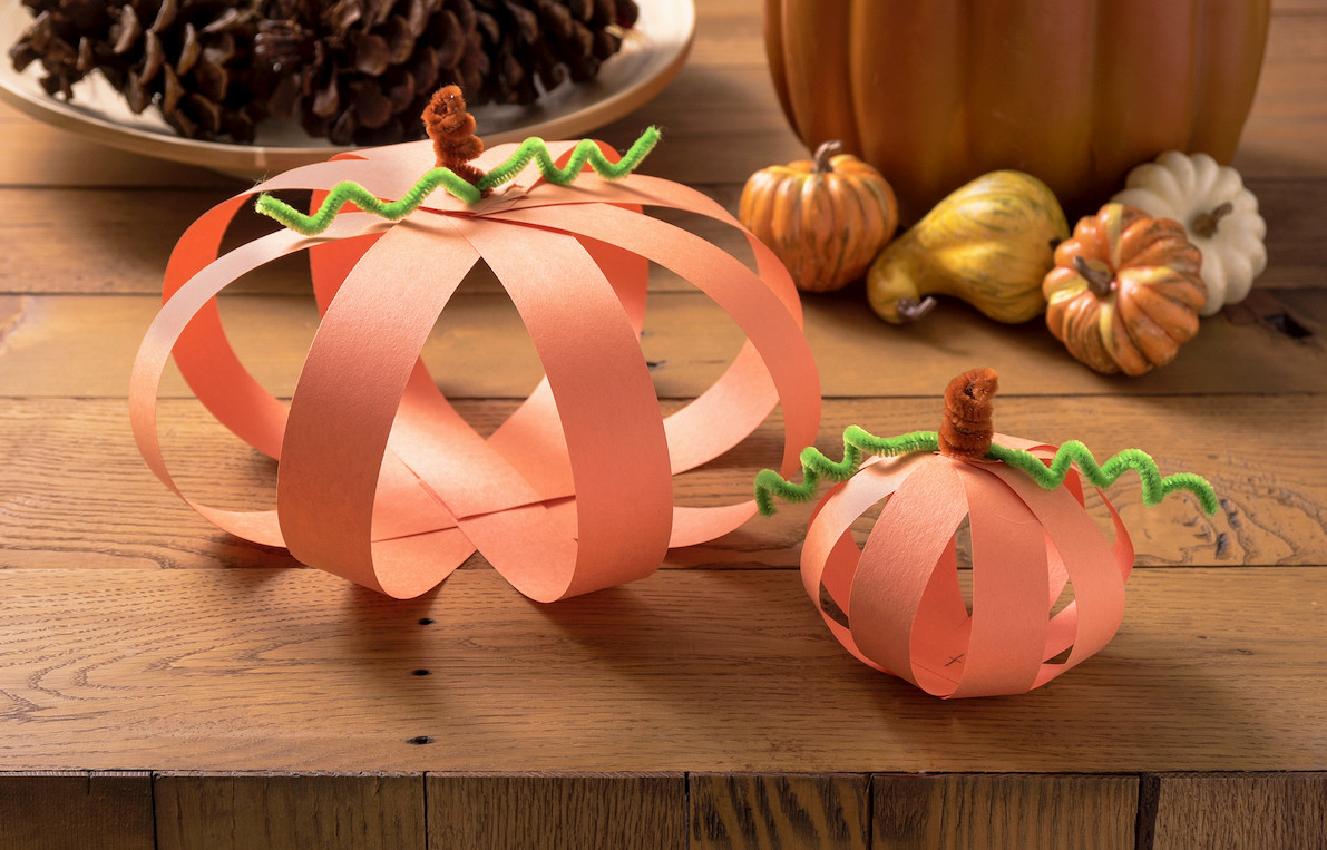 Handmade paper pumpkins