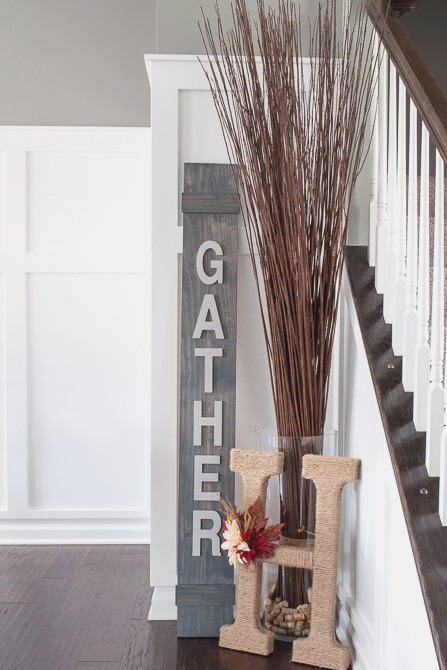 Gather wood sign for Thanksgiving