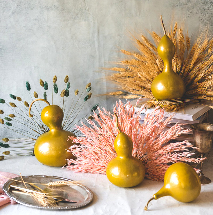 Dried flower gourd turkeys