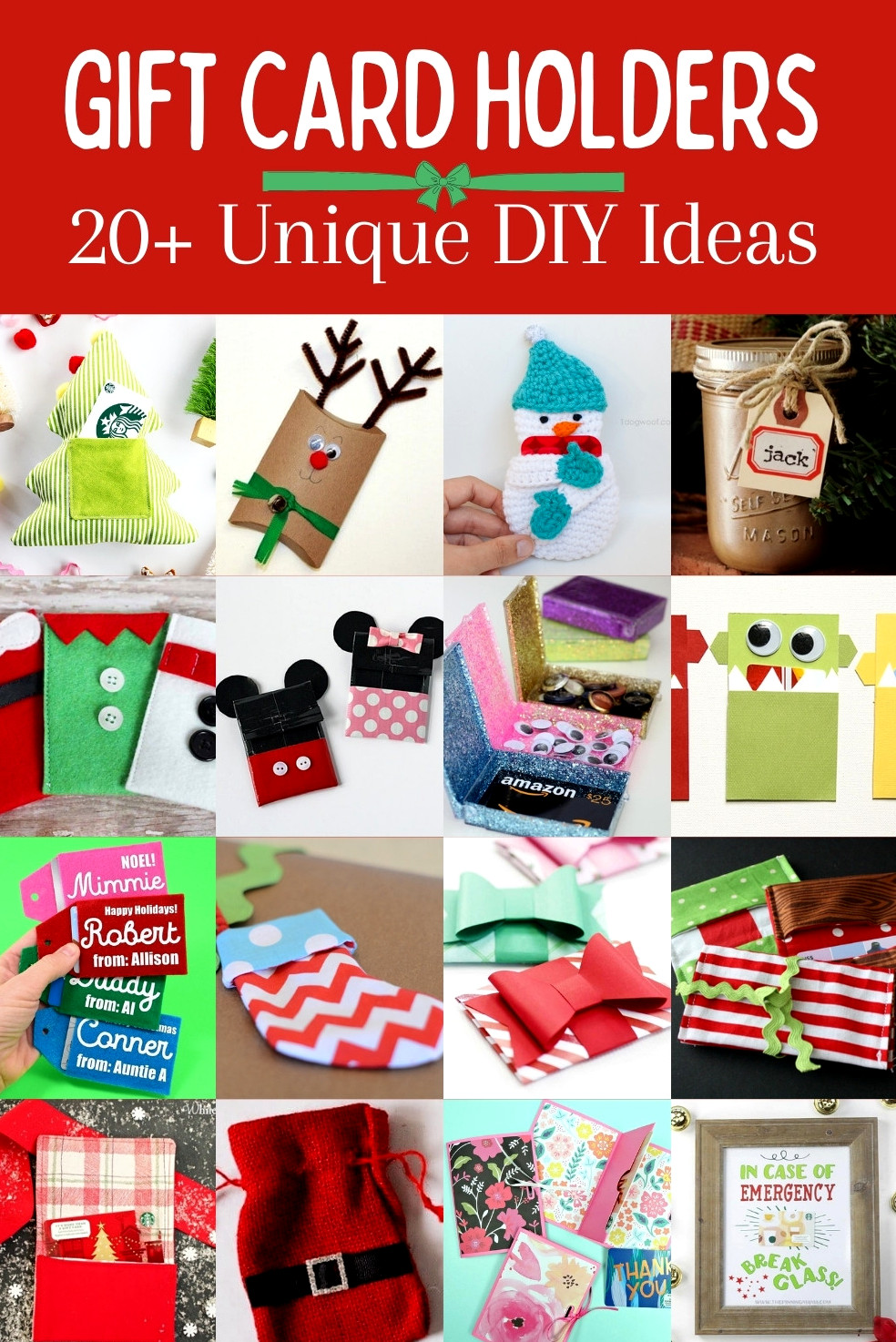 Over 20 DIY Gift Card Holders