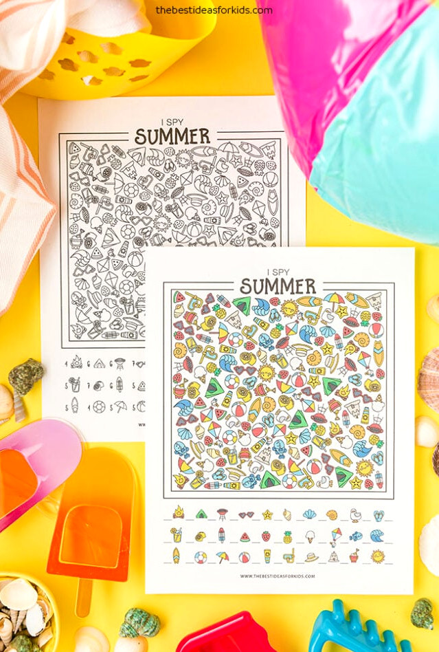 Printable I Spy Summer Sheets