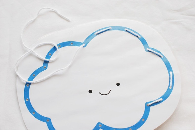 weather cloud lacing cards