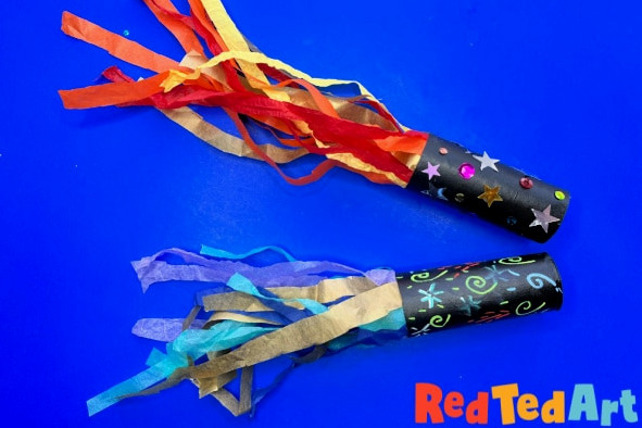 Paper Roll Fireworks for New Year's Eve