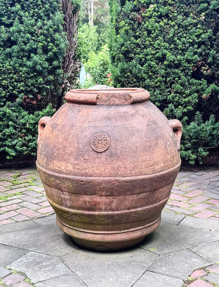 large vessel in formal garden