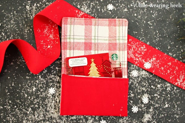 Holiday themed gift card holder