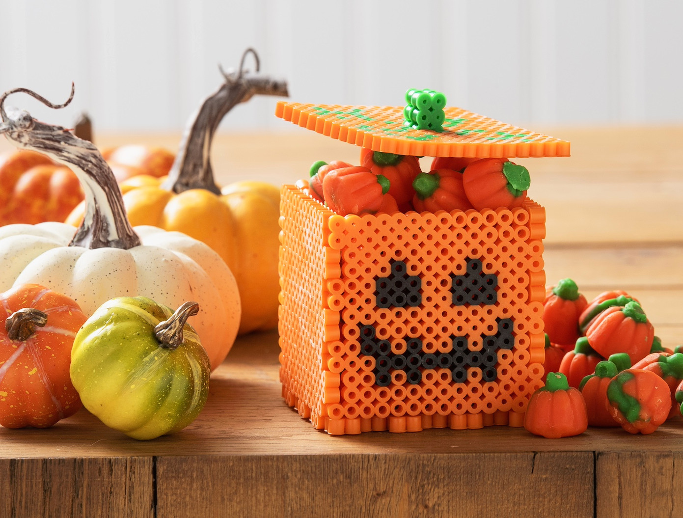jack o lantern perler beads
