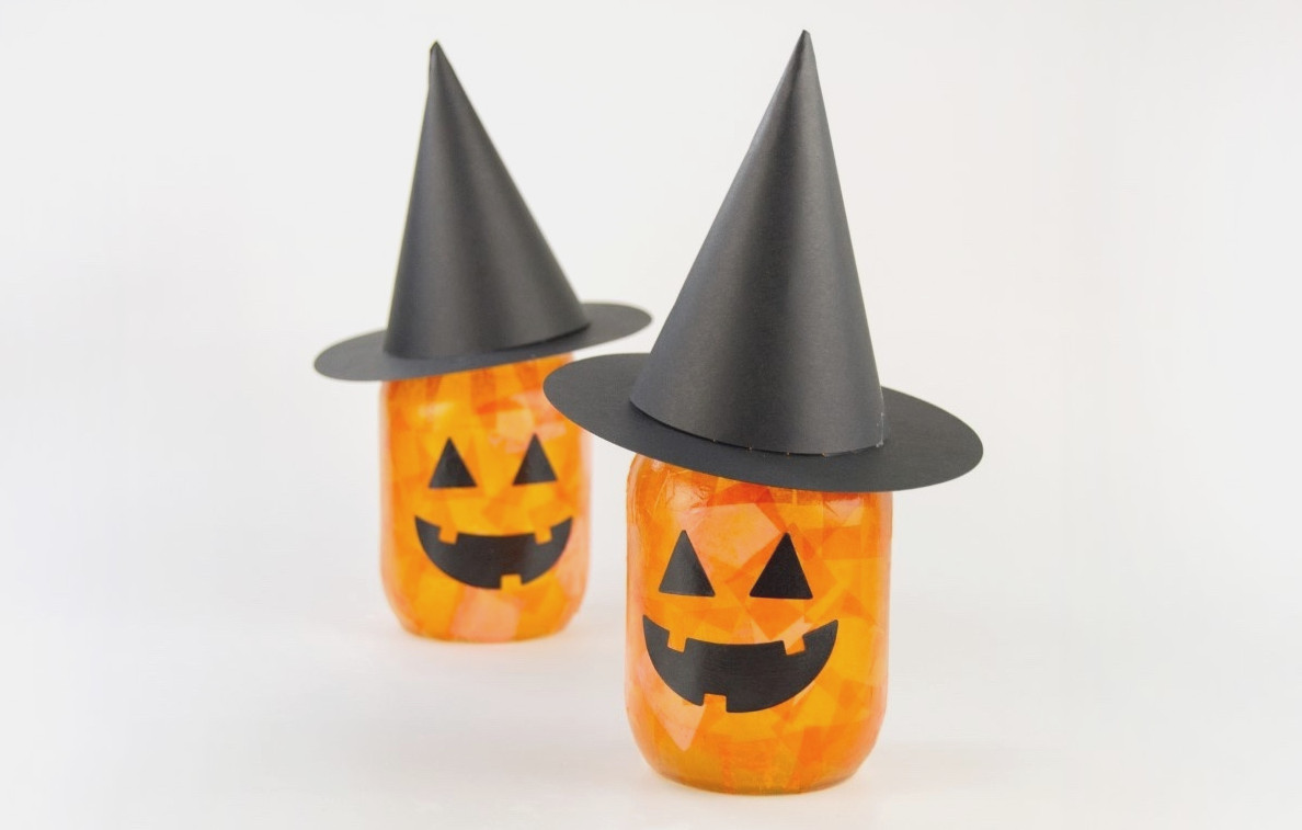 mason jar jack o lanterns