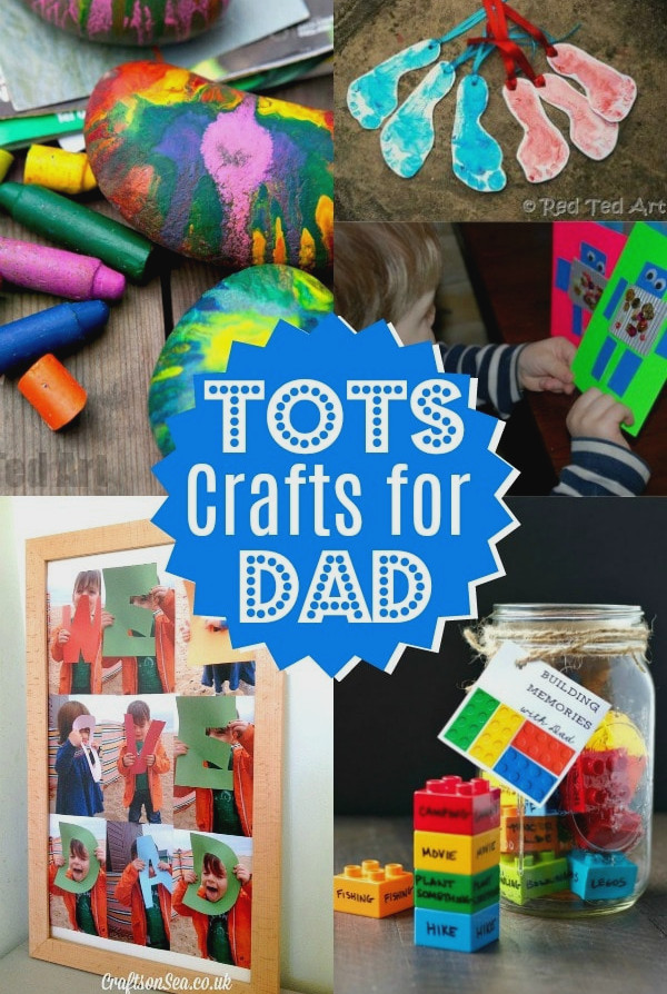 Collage of Preschool Father's Day Craft Ideas