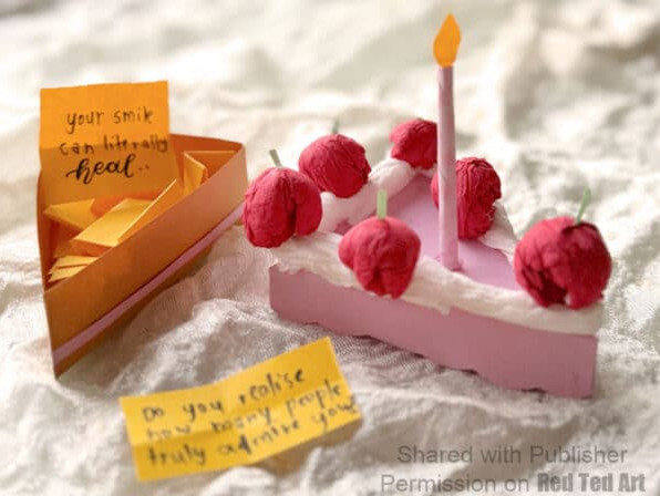DIY Birthday Cake Box from paper or light card