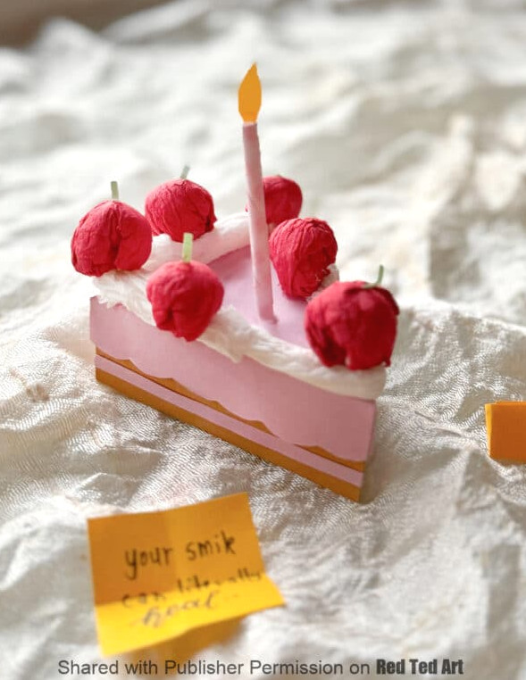 how to make a Birthday Cake Box with template