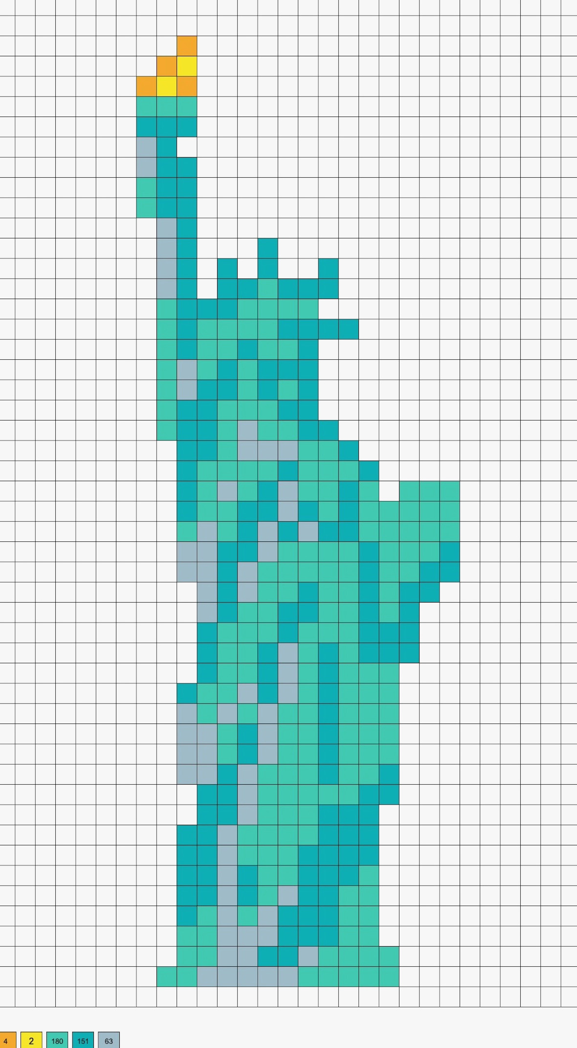 statue of liberty perler beads