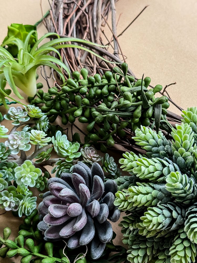 fake succulents in a pile