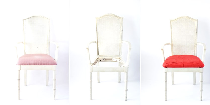 Chair makeover before and after