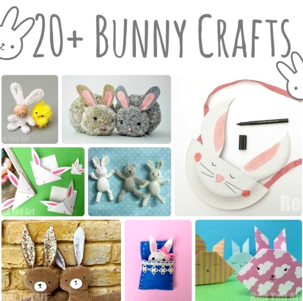 20+ charming little bunny crafts, these are all incredibly cute! I love that there is something here for everyone to create