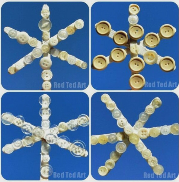 button snowflakes