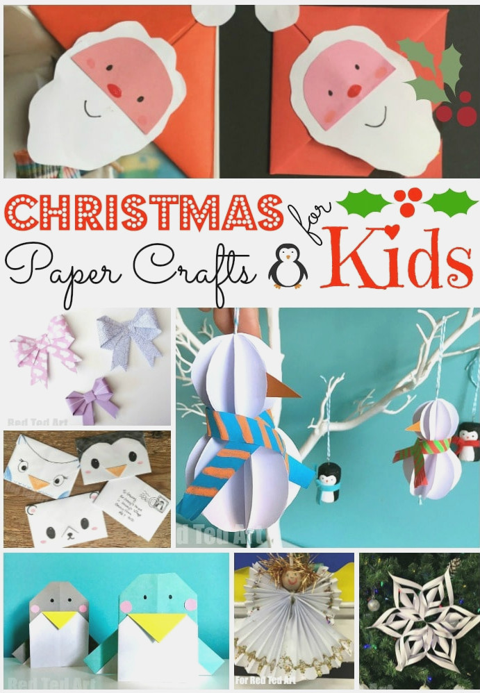 *Christmas Paper Crafts for Kids*. Everyone has paper, right? Combine paper with basic stationery items such as scissors, pens and glue and you have a fantastic list of fabulous Christmas Crafts and Christmas DIYs for kids and grown ups. Love how versatile Paper Crafts. CUTE Christmas Paper Crafts. #PaperCrafts #PaperChristmasCrafts #Christmascrafts #ChristmasPaperCrafts #Christmas #Christmascraftsforkids #papercraftsforkids