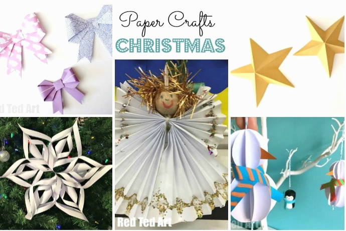 *Christmas Paper Crafts for Kids*. Everyone has paper, right? Combine paper with basic stationery items such as scissors, pens and glue and you have a fantastic list of fabulous Christmas Crafts and Christmas DIYs for kids and grown ups. Love how versatile Paper Crafts. Come and take a look at all these CUTE Christmas Paper Crafts today