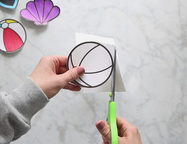 Cut out summer wreath templates