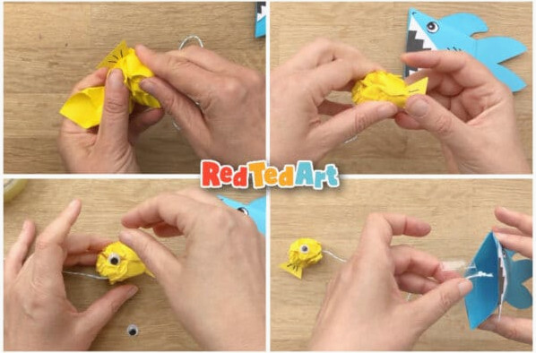 attach the paper fish