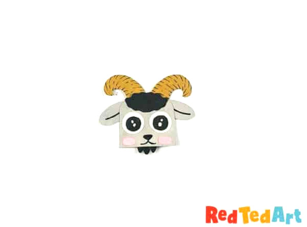 Put together the goat’s features and include the final details