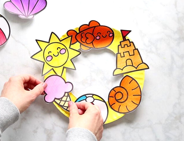Glue Summer Templates On