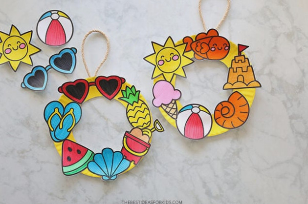 Printable Summer Wreath Craft