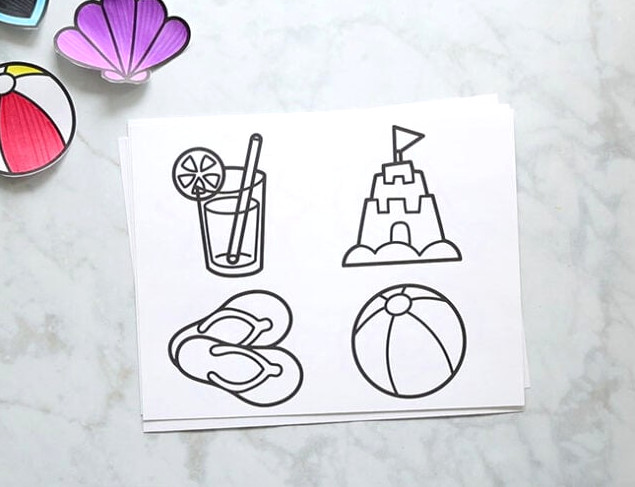 Printable templates for summer wreath