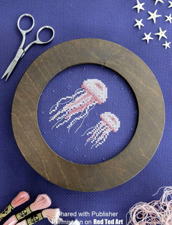 free jellyfish cross stitch patterns in different sizes